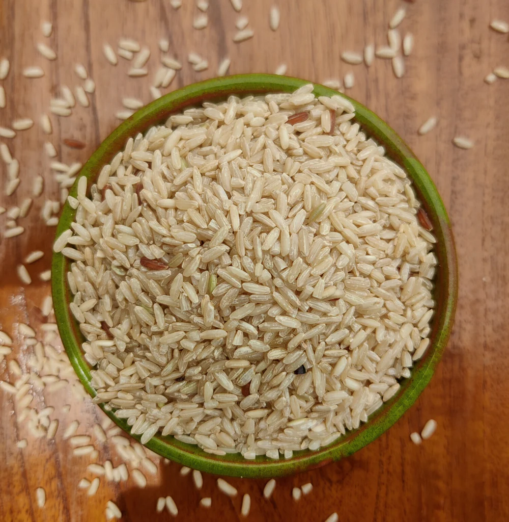 buy-unpolished-organic-thuyamalli-rice-online-at-bio-basics Rice Thuyamalli Boiled Unpolished - Image 1